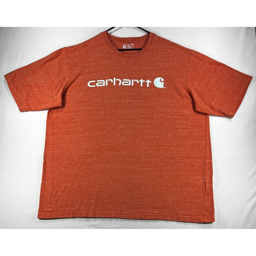 Carhartt Mens 2XL Loose Fit Graphic T-Shirt Heather Orange TK0195-M